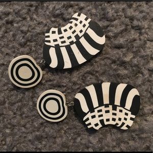 Funky Fimo clip earrings